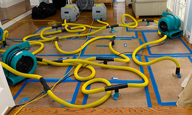 Professional Storm Water Damage Restoration technician working in Hooper, WA